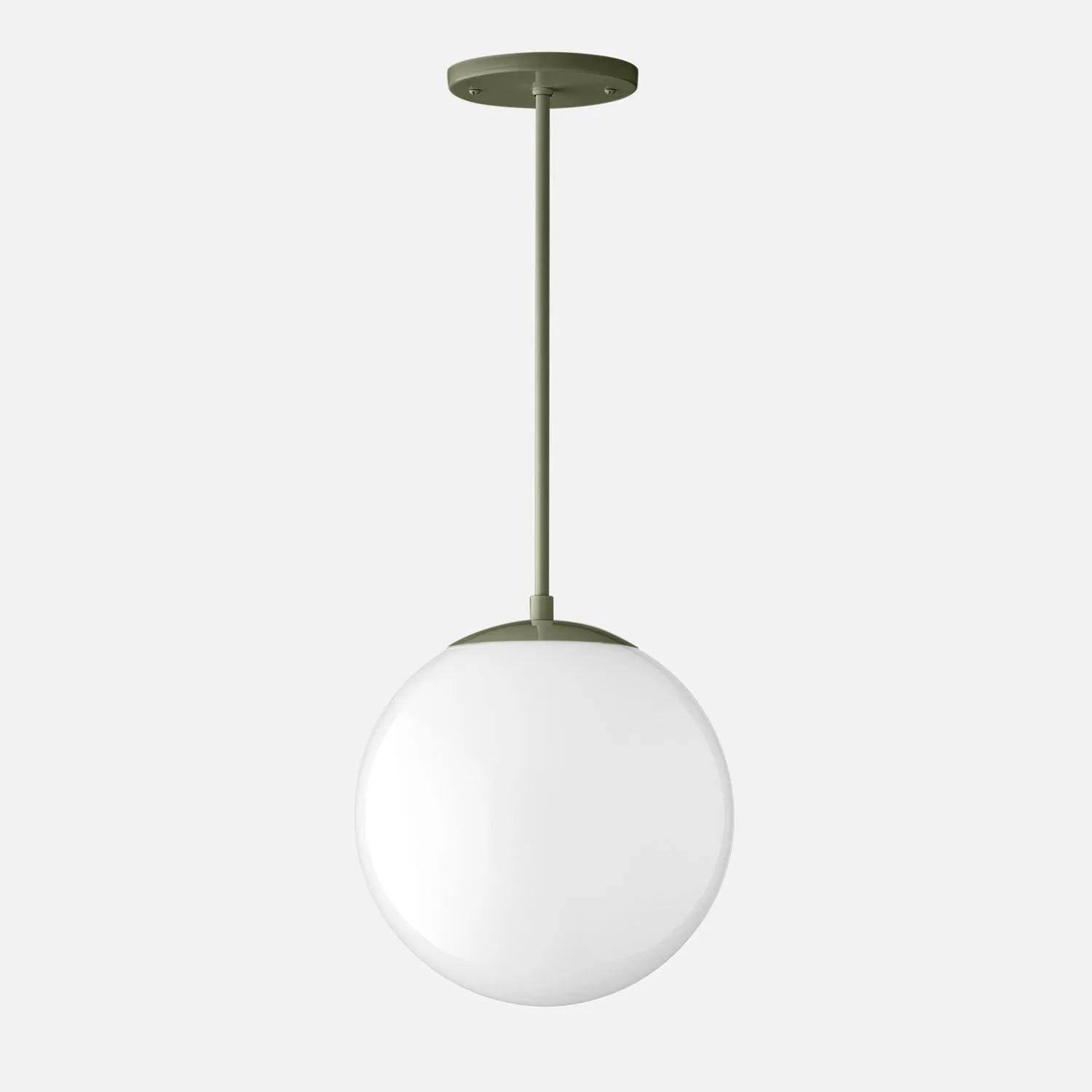 Luna Rod Pendant with 10" Opal Shade - Vaulted