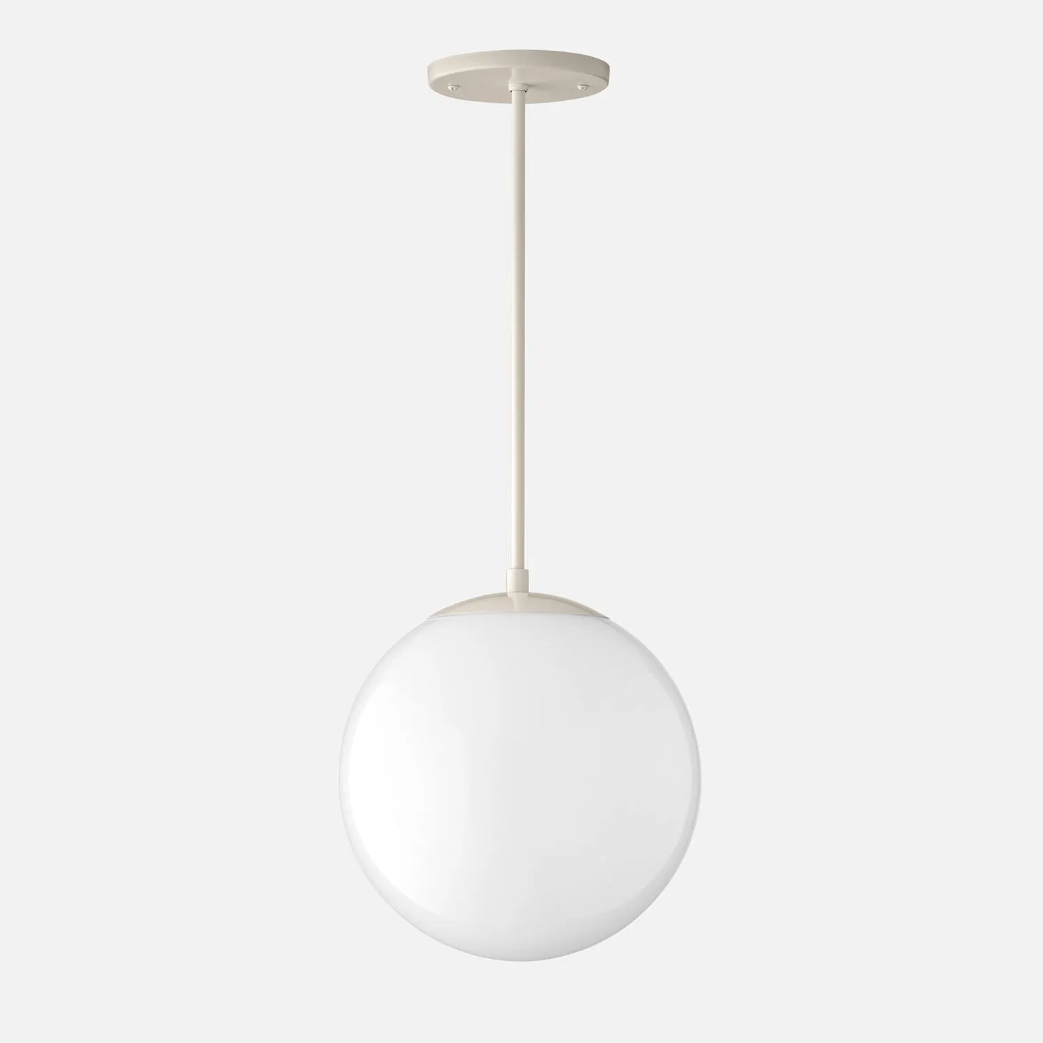 Luna Rod Pendant with 10" Opal Shade - Vaulted