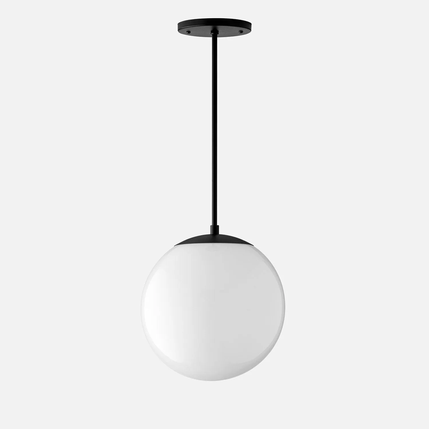 Luna Rod Pendant with 10" Opal Shade - Vaulted