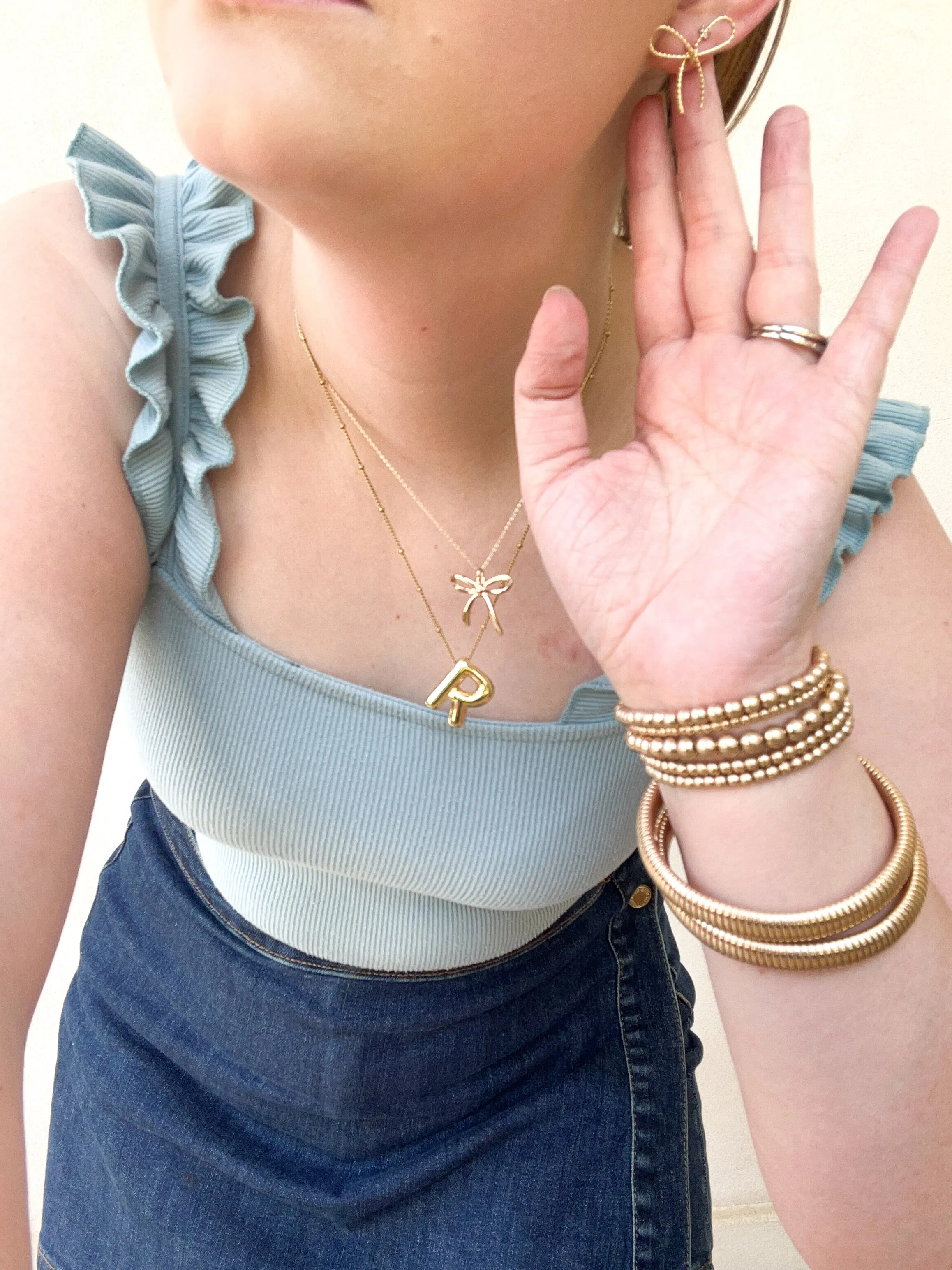 Luxe Water Resistant Gold Bangles Set