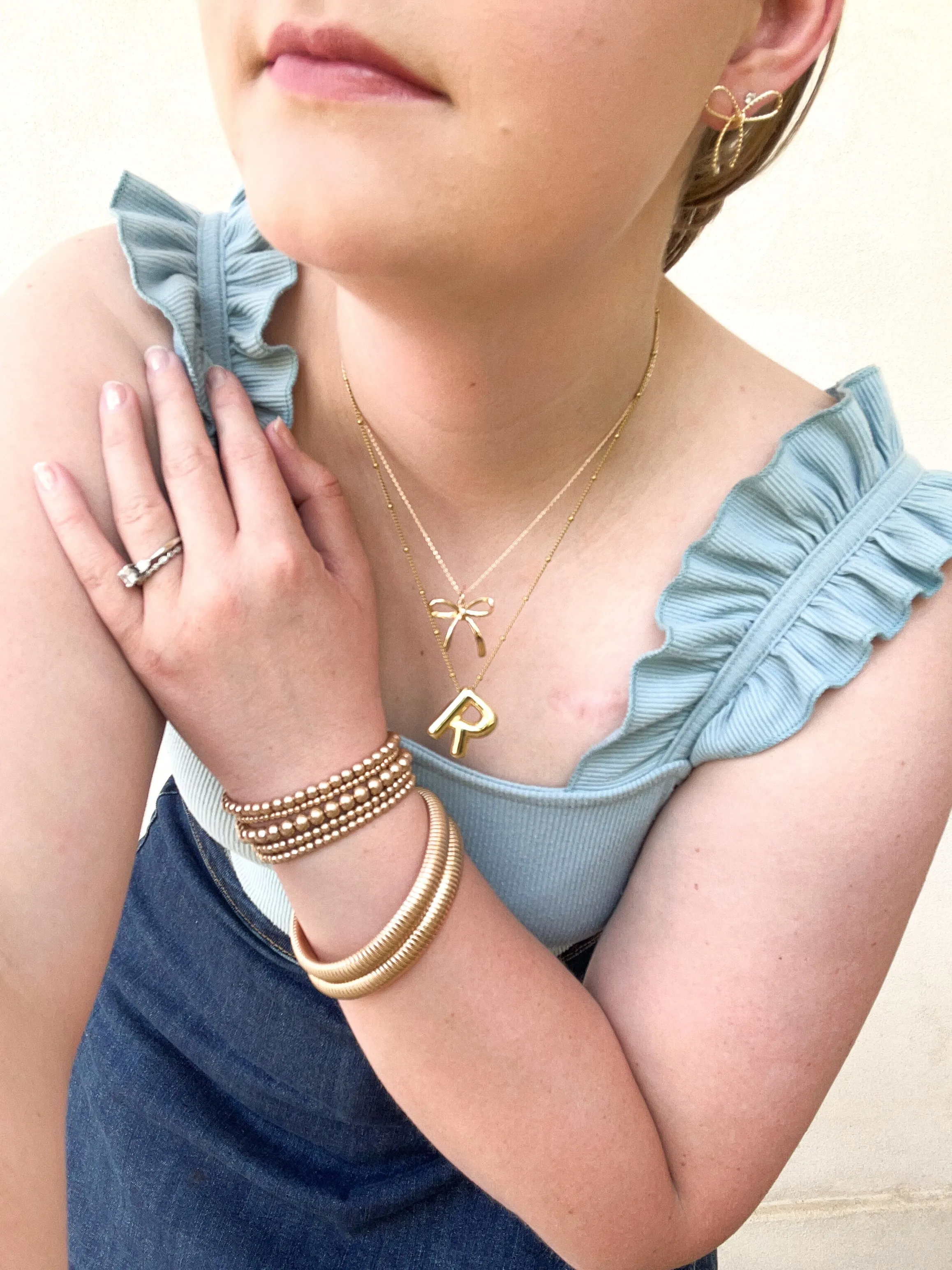 Luxe Water Resistant Gold Bangles Set