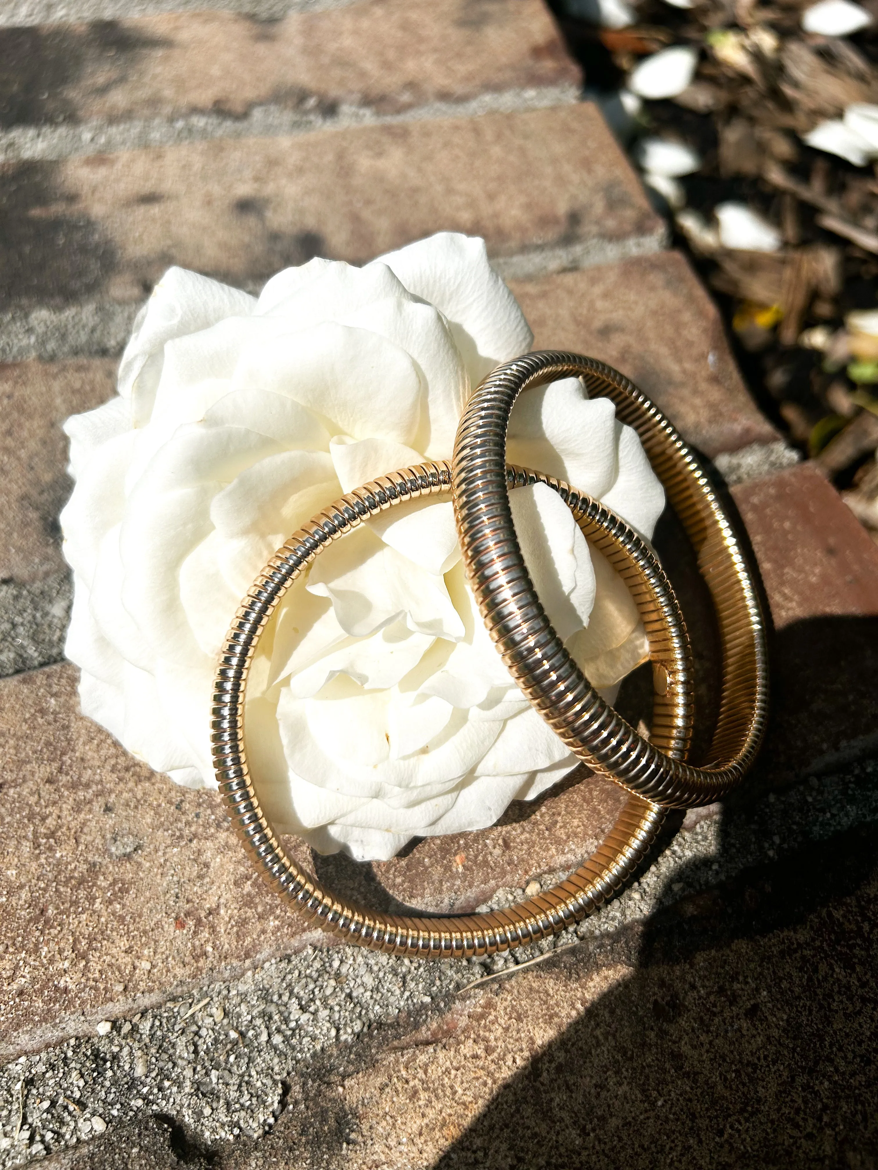 Luxe Water Resistant Gold Bangles Set