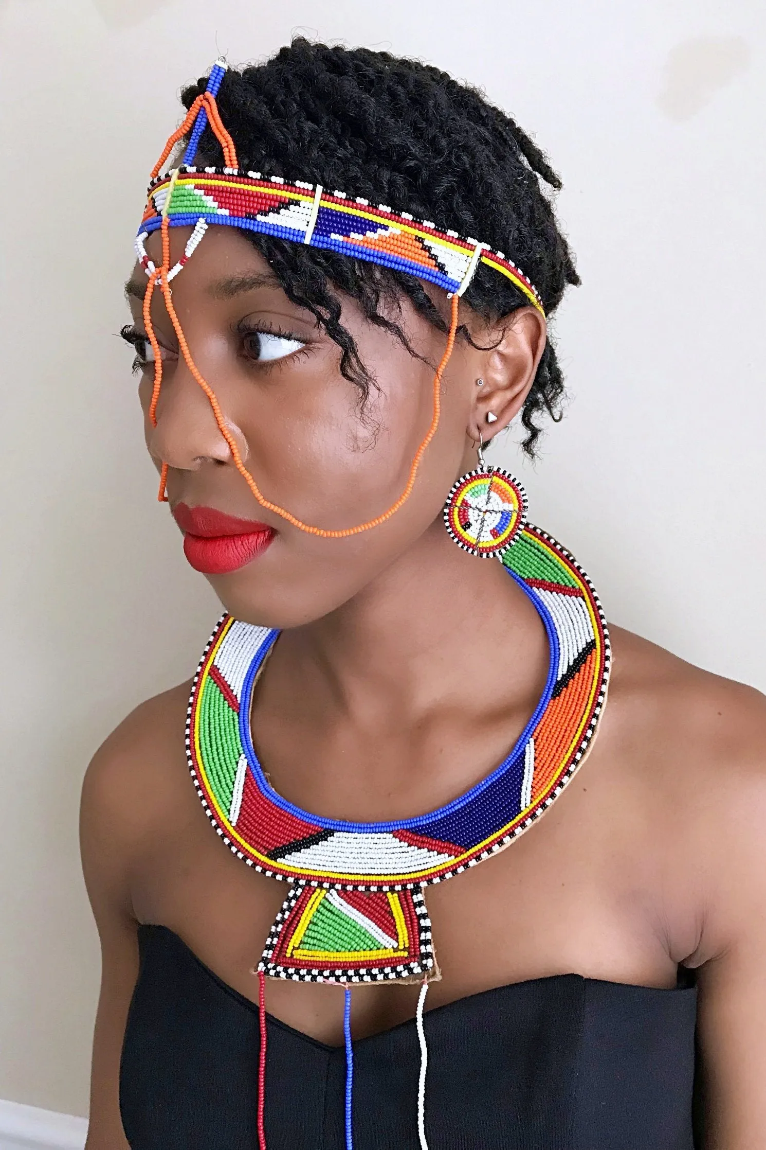Maasai Beaded Forehead Jewelry