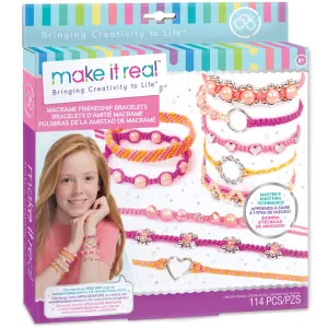 Make It Real Macrame Friendship Bracelet Kit - Colorful DIY Jewelry Crafting Set