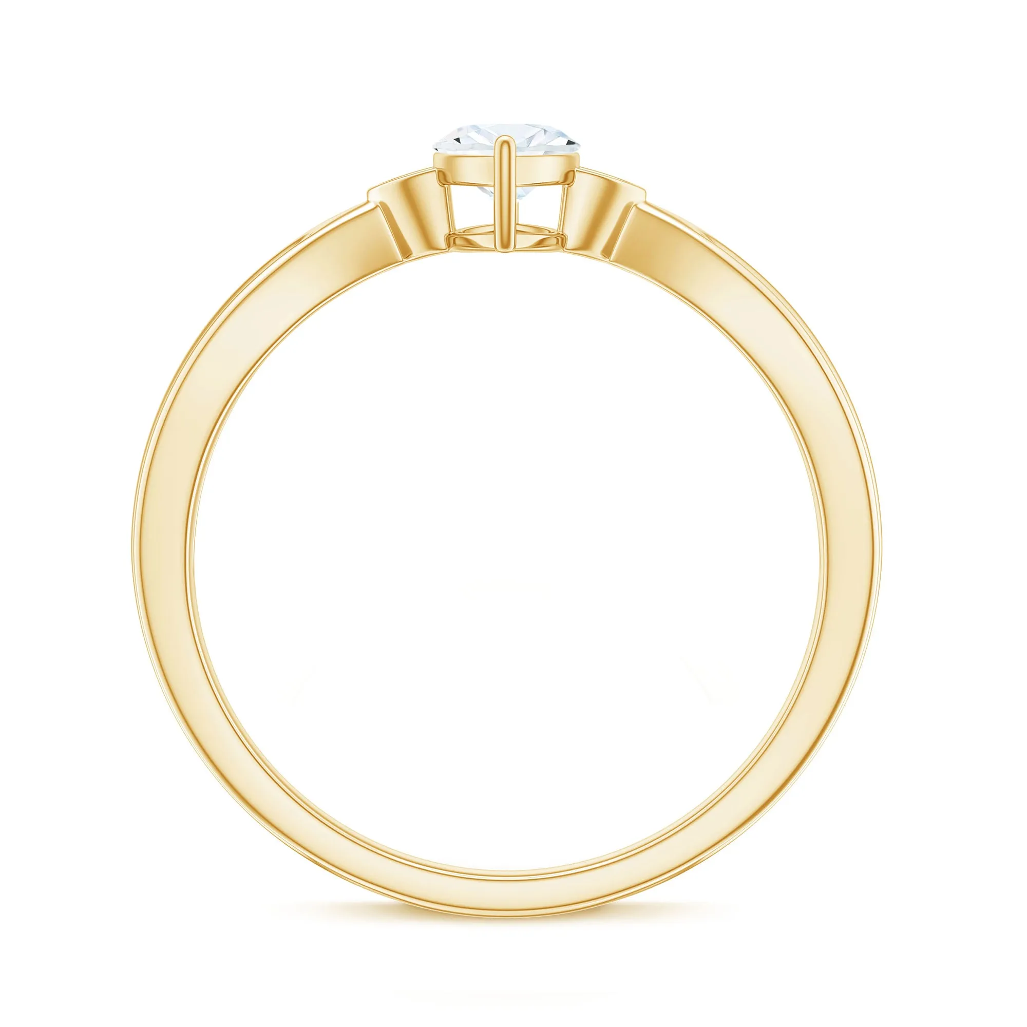 Marquise Moissanite Simple Solitaire Engagement Ring