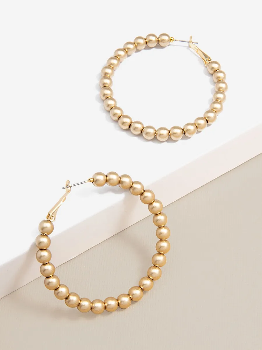 Matte Magic Beaded Hoop Earring by ZENZII