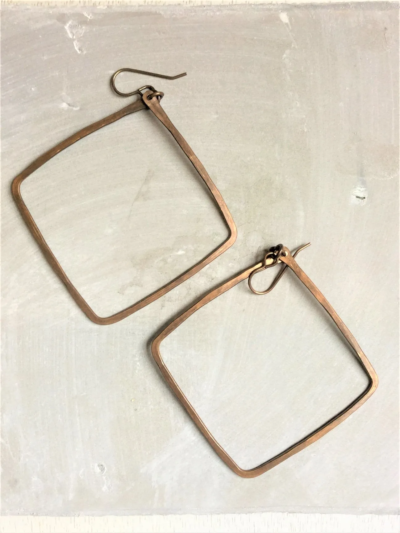 Medium Diamond Earring Brass