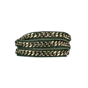 Mel Dark Green Leather Bracelet