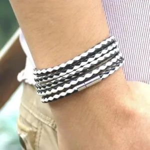Men Leather Bracelet  Handcrafted Artisan Leather Accessories