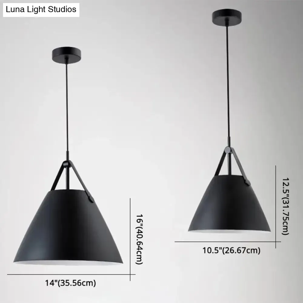 Metal Conical Suspension Pendant Ceiling Light - Minimalist Style for Living Room