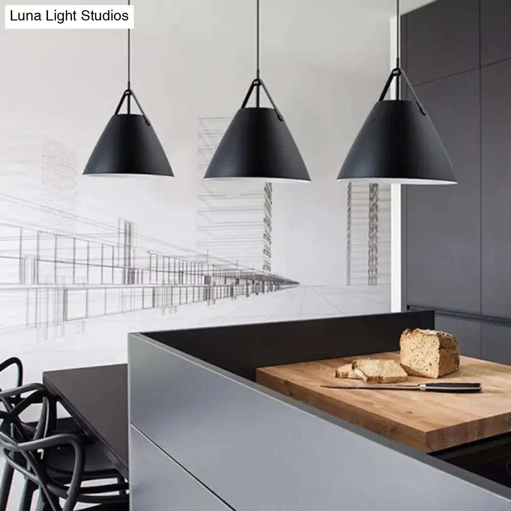 Metal Conical Suspension Pendant Ceiling Light - Minimalist Style for Living Room