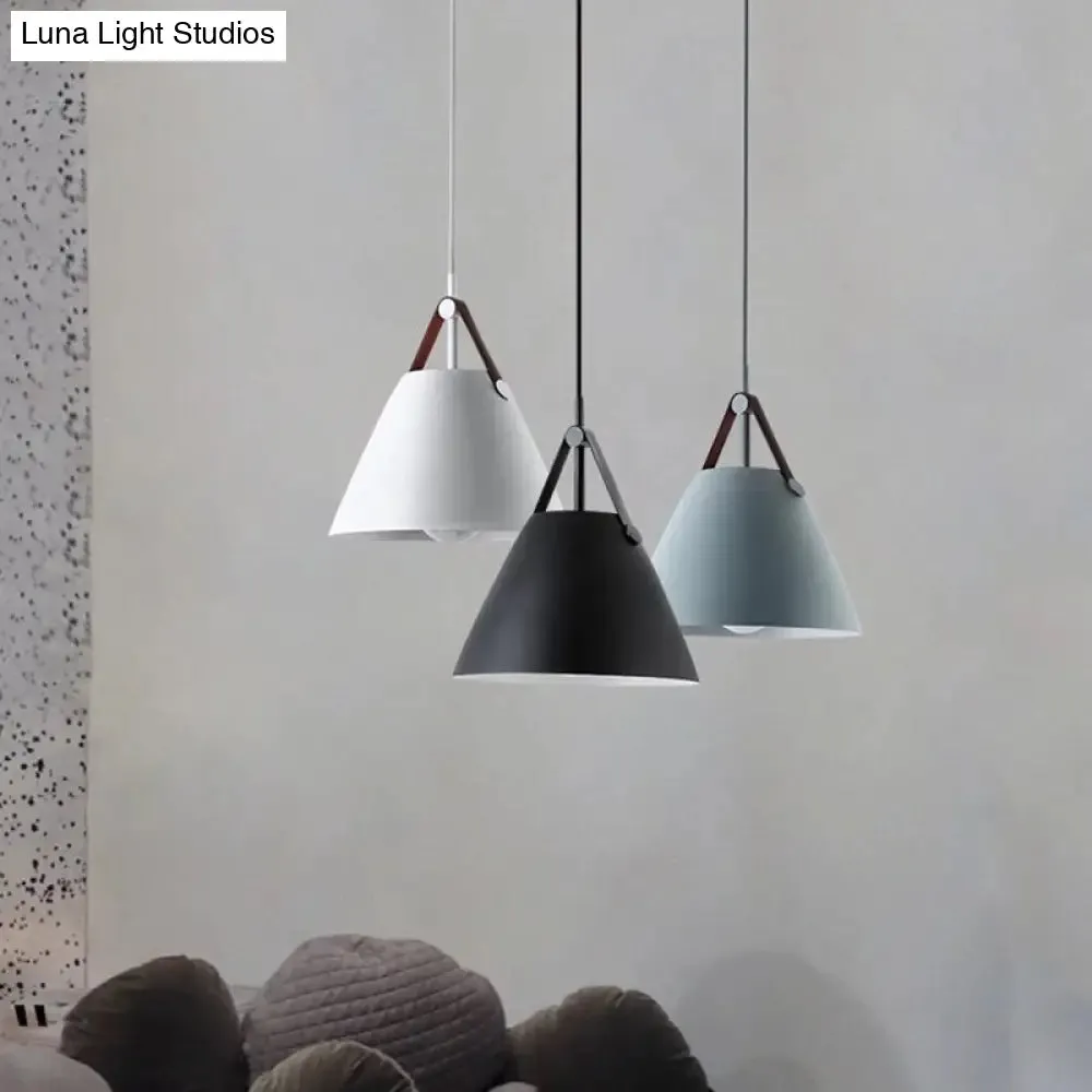 Metal Conical Suspension Pendant Ceiling Light - Minimalist Style for Living Room