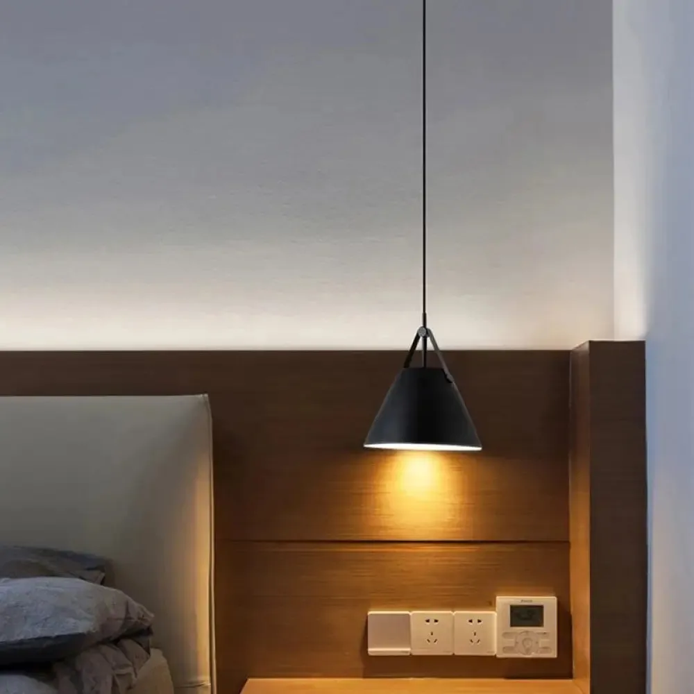 Metal Conical Suspension Pendant Ceiling Light - Minimalist Style for Living Room