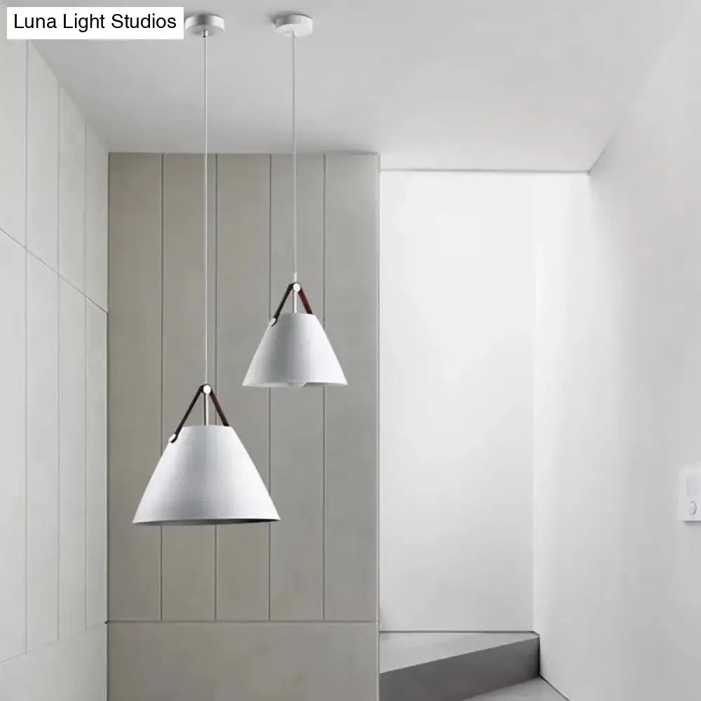 Metal Conical Suspension Pendant Ceiling Light - Minimalist Style for Living Room