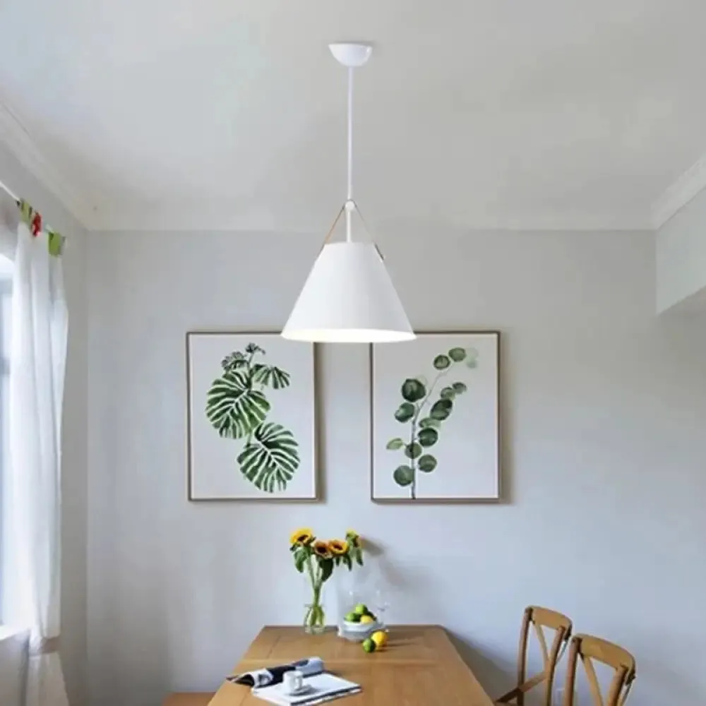 Metal Conical Suspension Pendant Ceiling Light - Minimalist Style for Living Room