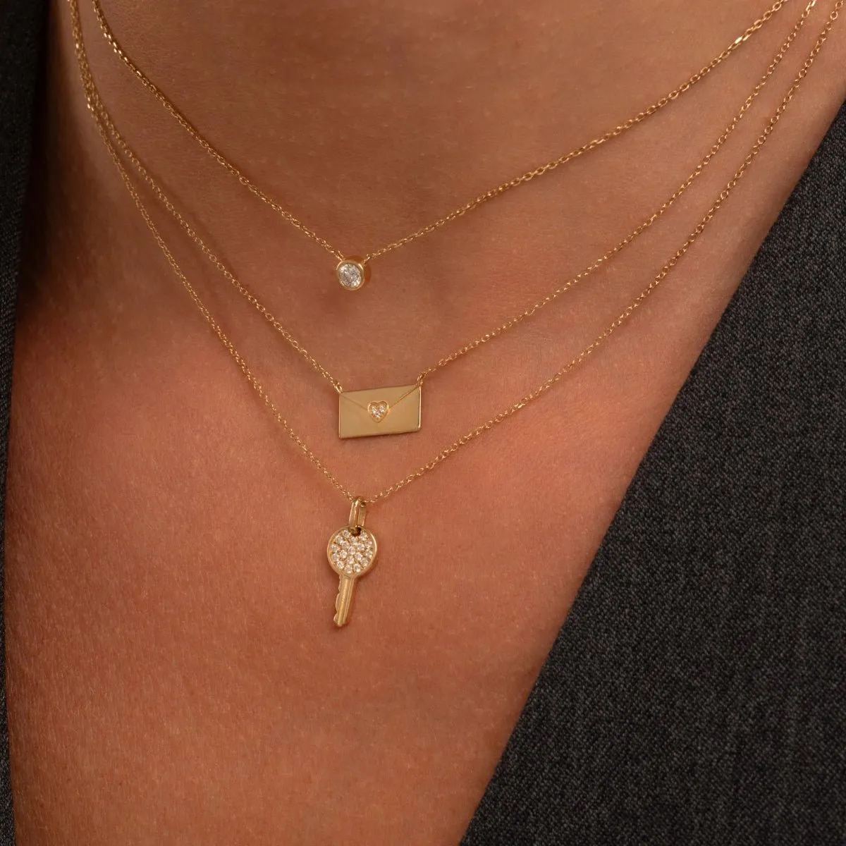 Mini Envelope Pendant Necklace