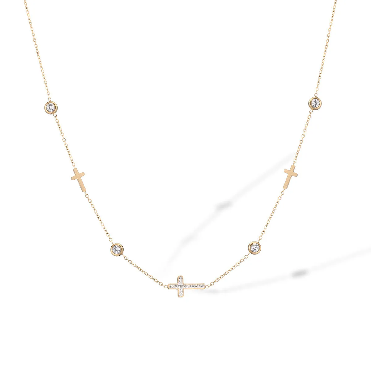 Minimalist Cross Geometric Titanium Steel Pendants