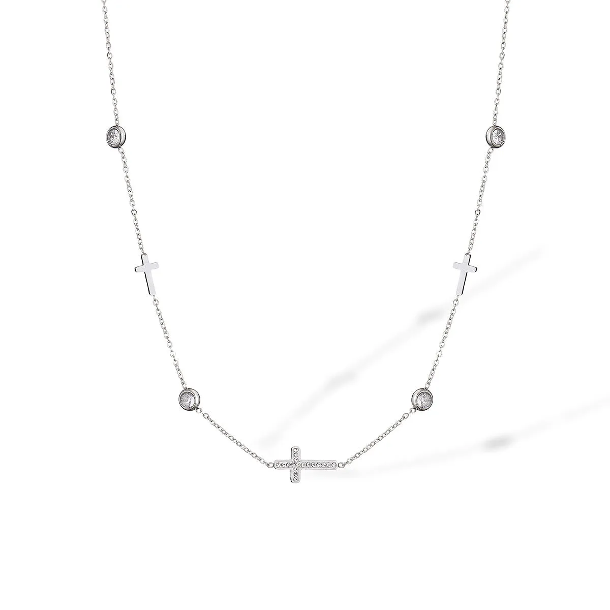 Minimalist Cross Geometric Titanium Steel Pendants