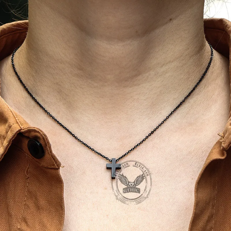 Minimalist Cross Stainless Steel Necklace