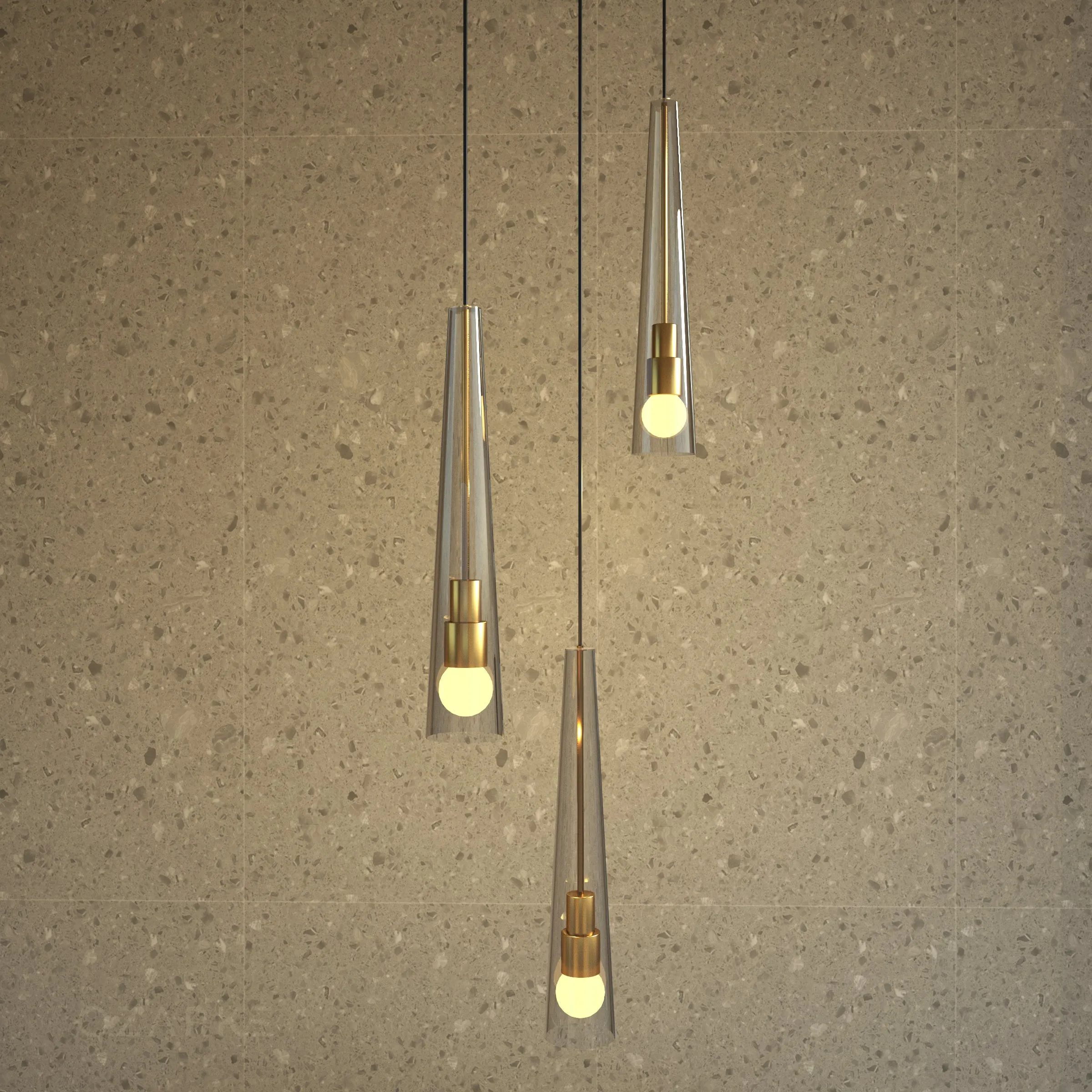 Minimalist Vintage Crystal Pendant Light