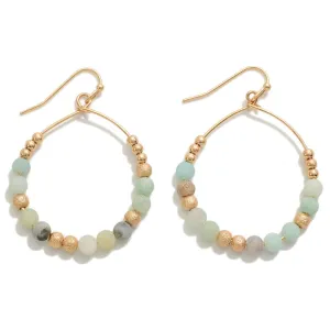 Mint bead earrings