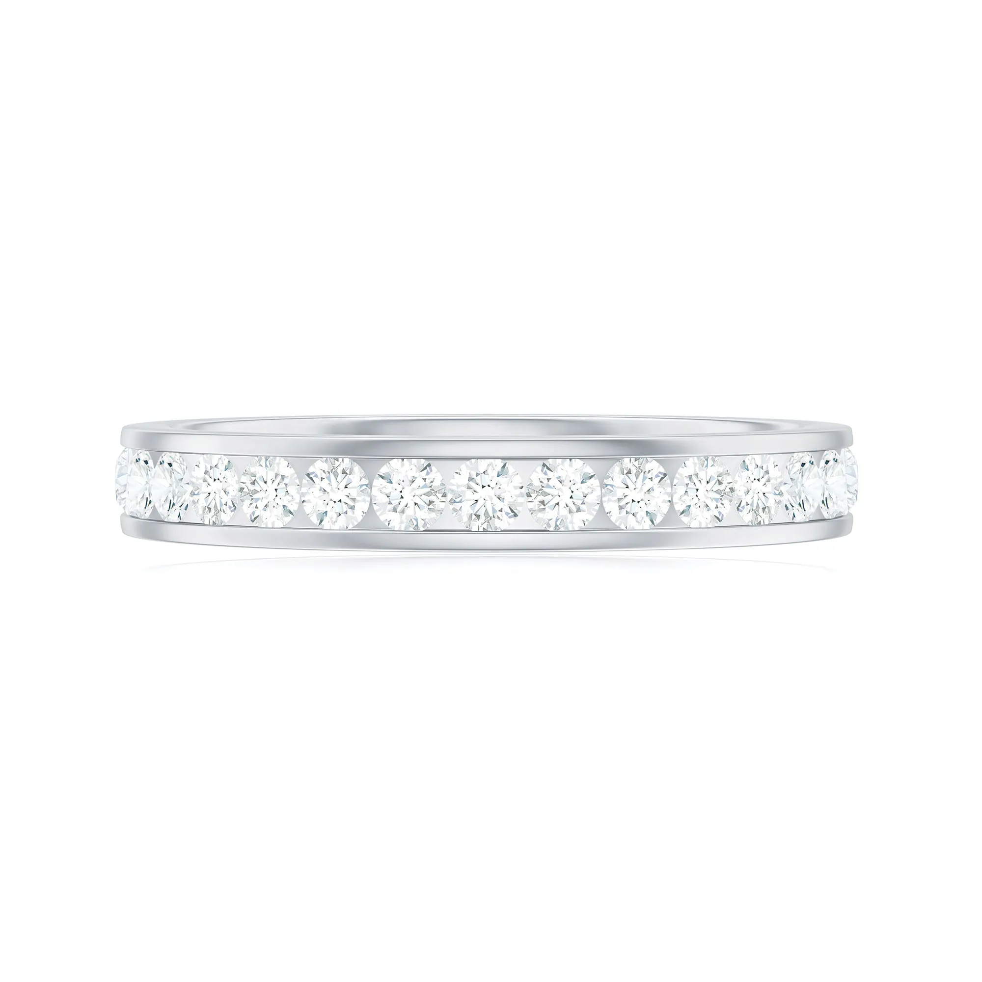 Moissanite Simple Full Eternity Band Ring