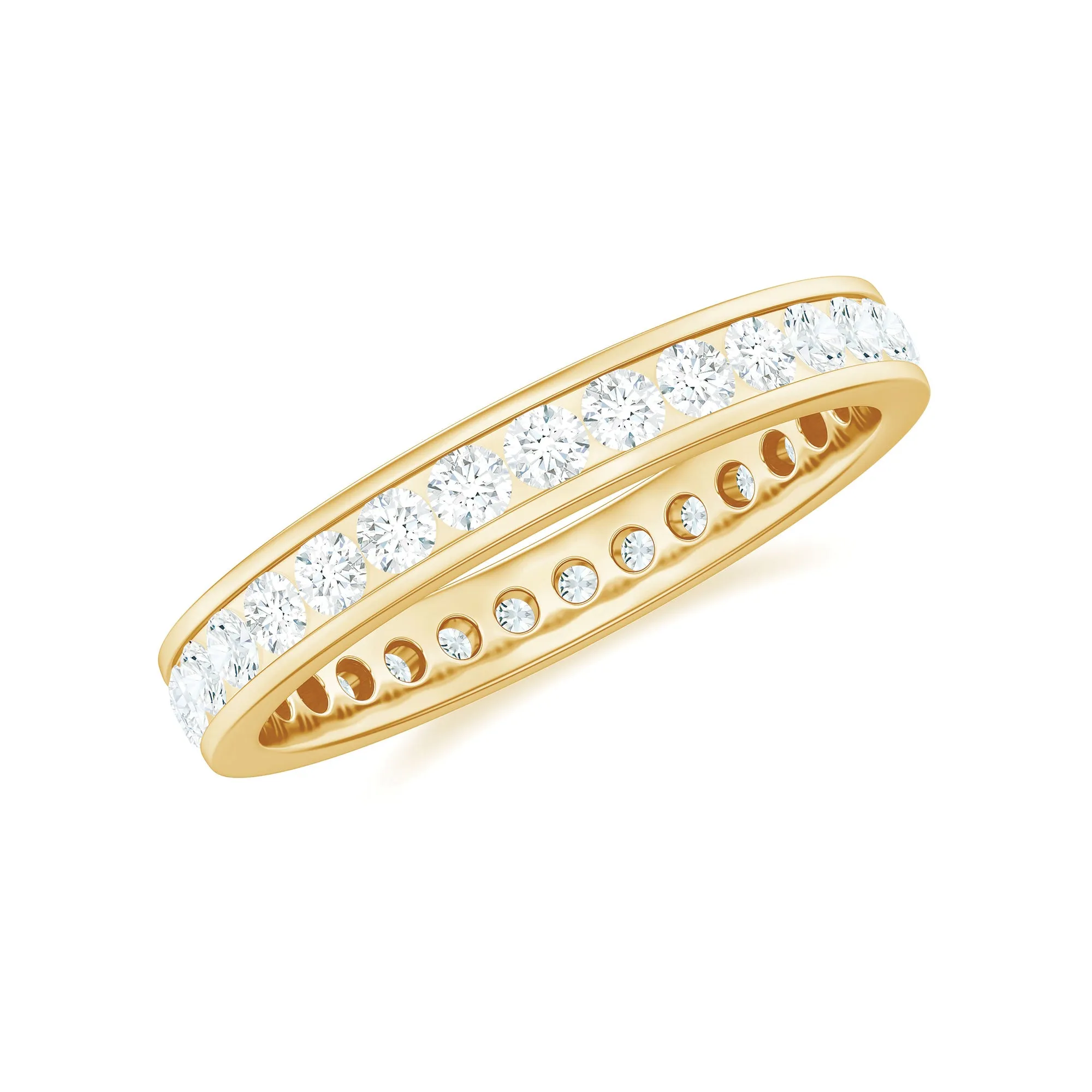 Moissanite Simple Full Eternity Band Ring