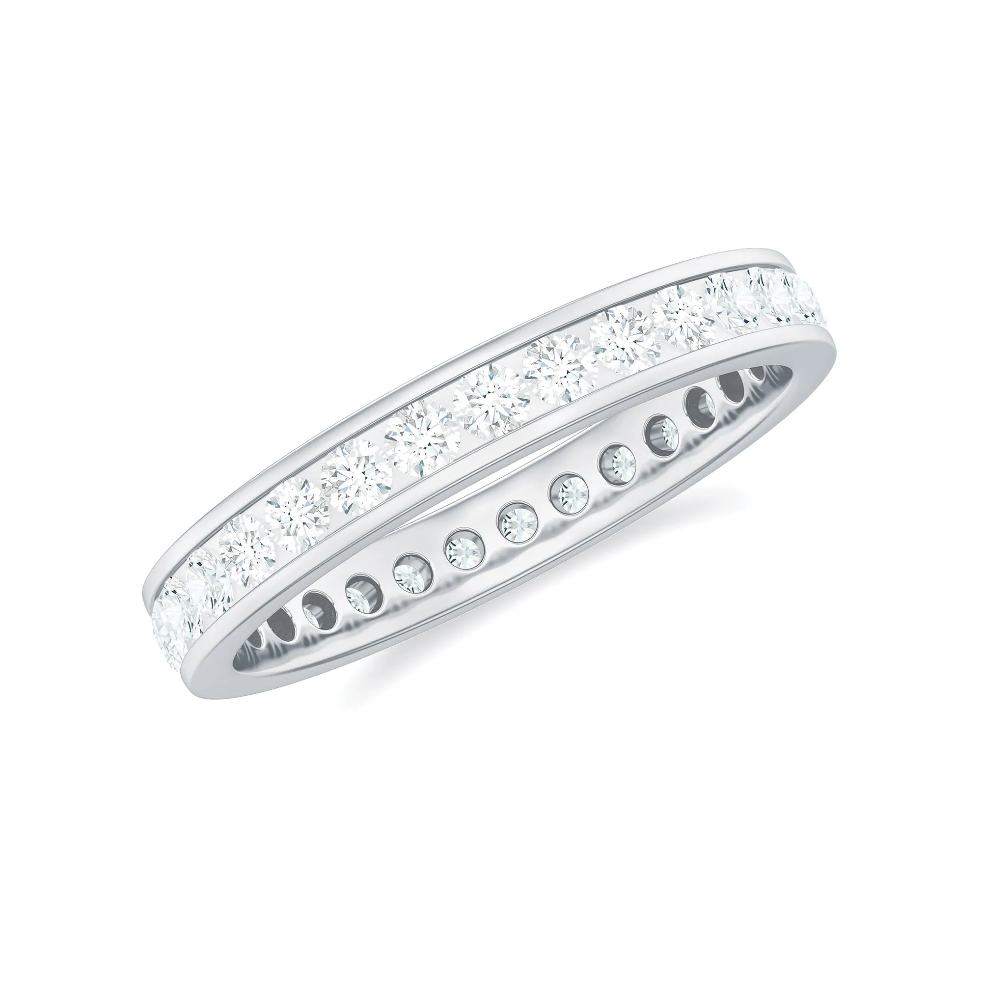 Moissanite Simple Full Eternity Band Ring