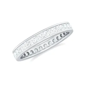 Moissanite Simple Full Eternity Band Ring