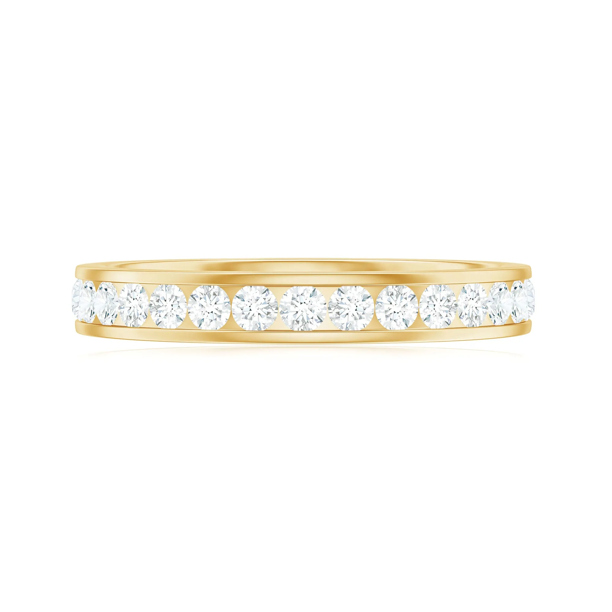 Moissanite Simple Full Eternity Band Ring