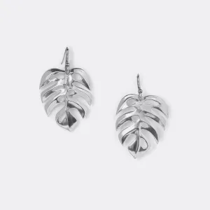Monstera Earrings - French Brass Jewelry for Timeless Elegance