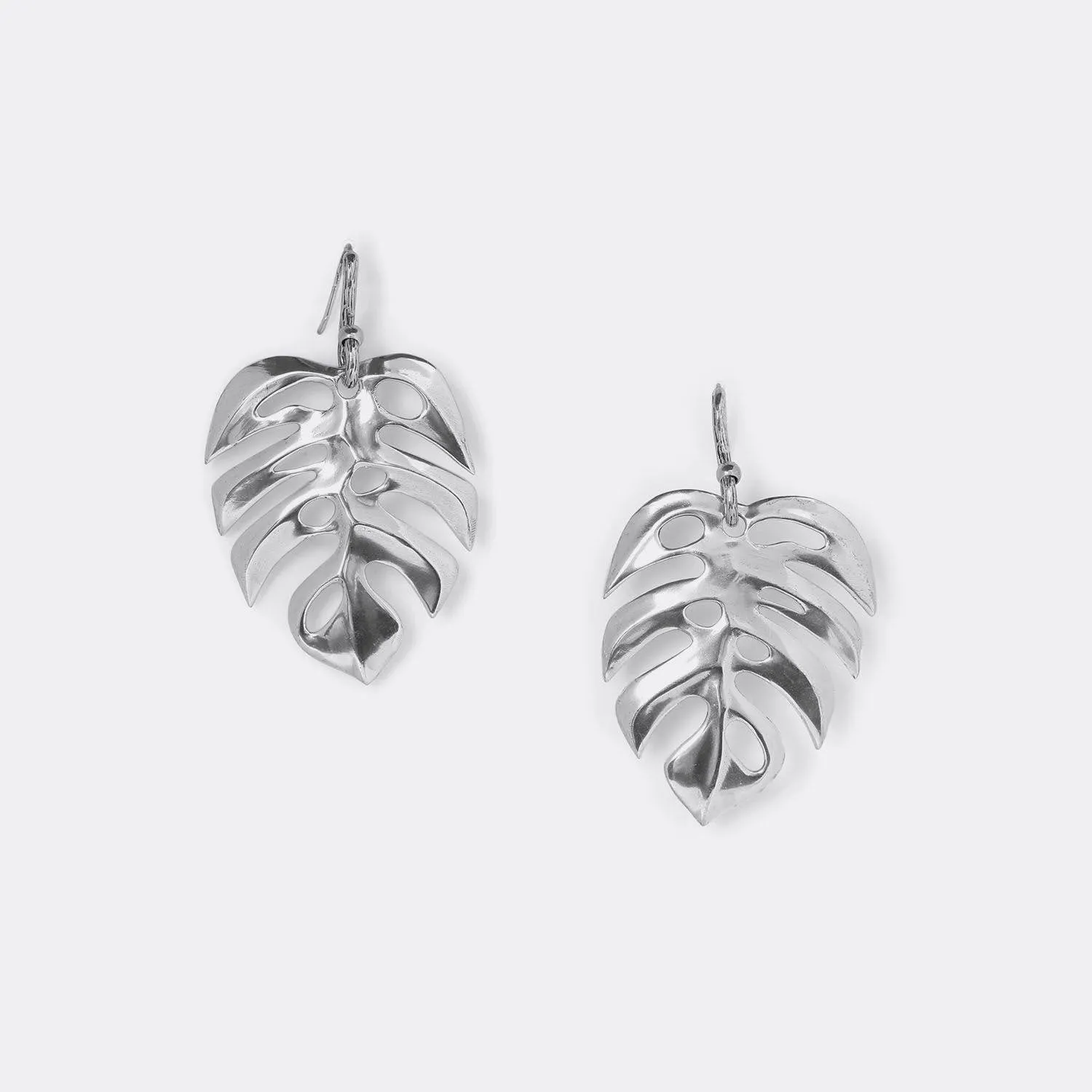 Monstera Earrings - French Brass Jewelry for Timeless Elegance