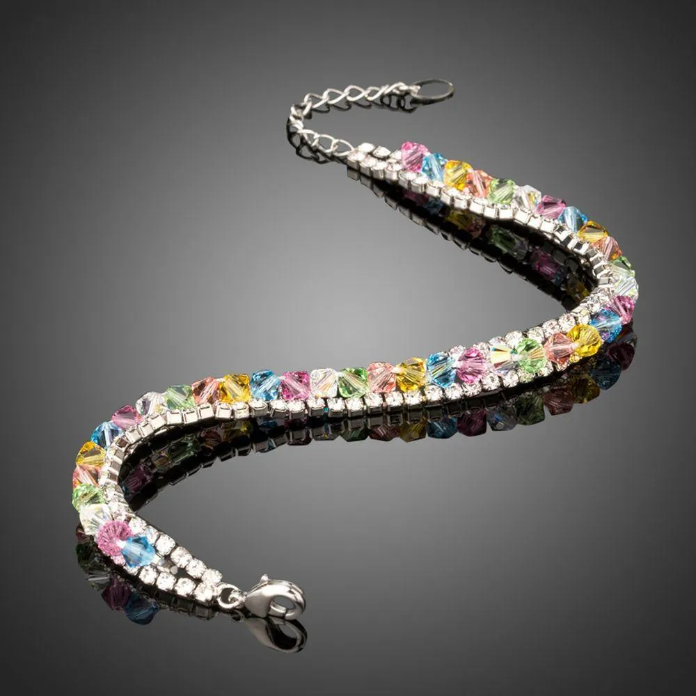 Multi Colored Lobster Crystal Bracelet