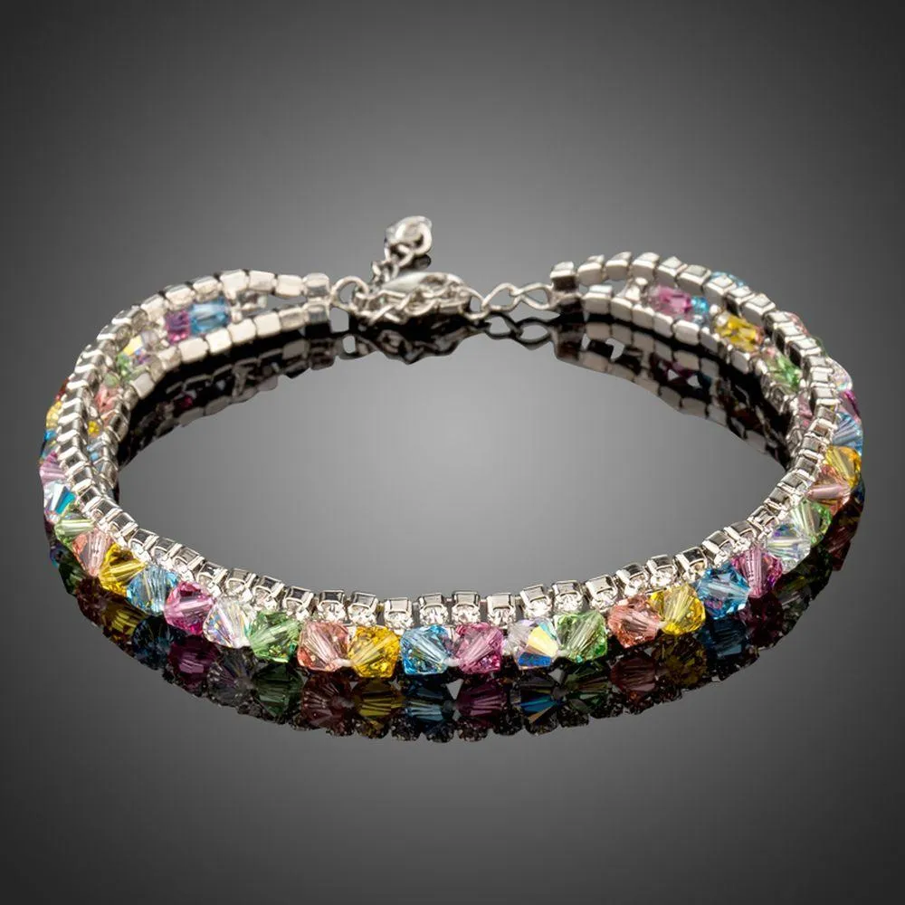 Multi Colored Lobster Crystal Bracelet