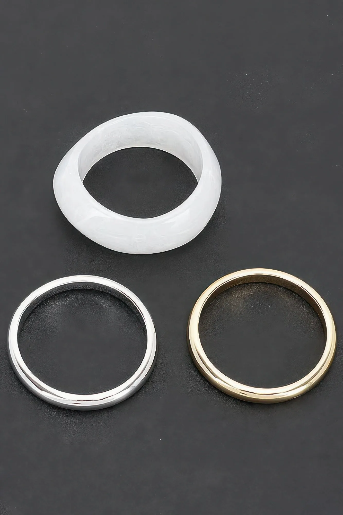 Multi Resin And Ccb Bangle Bracelet