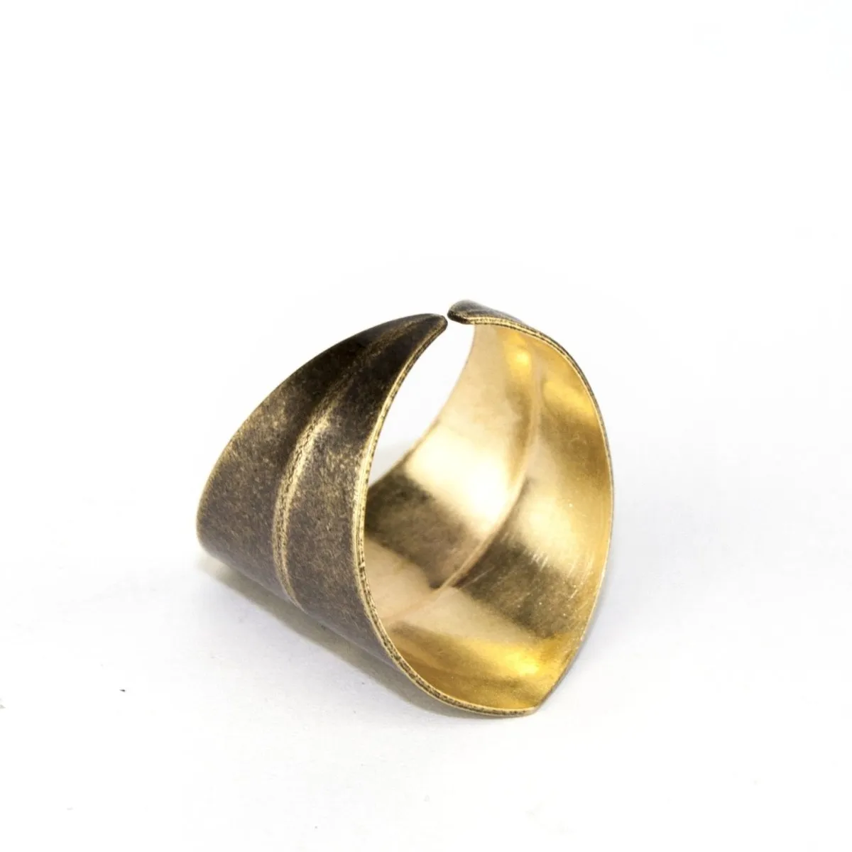 Night Watch ring - antiqued brass