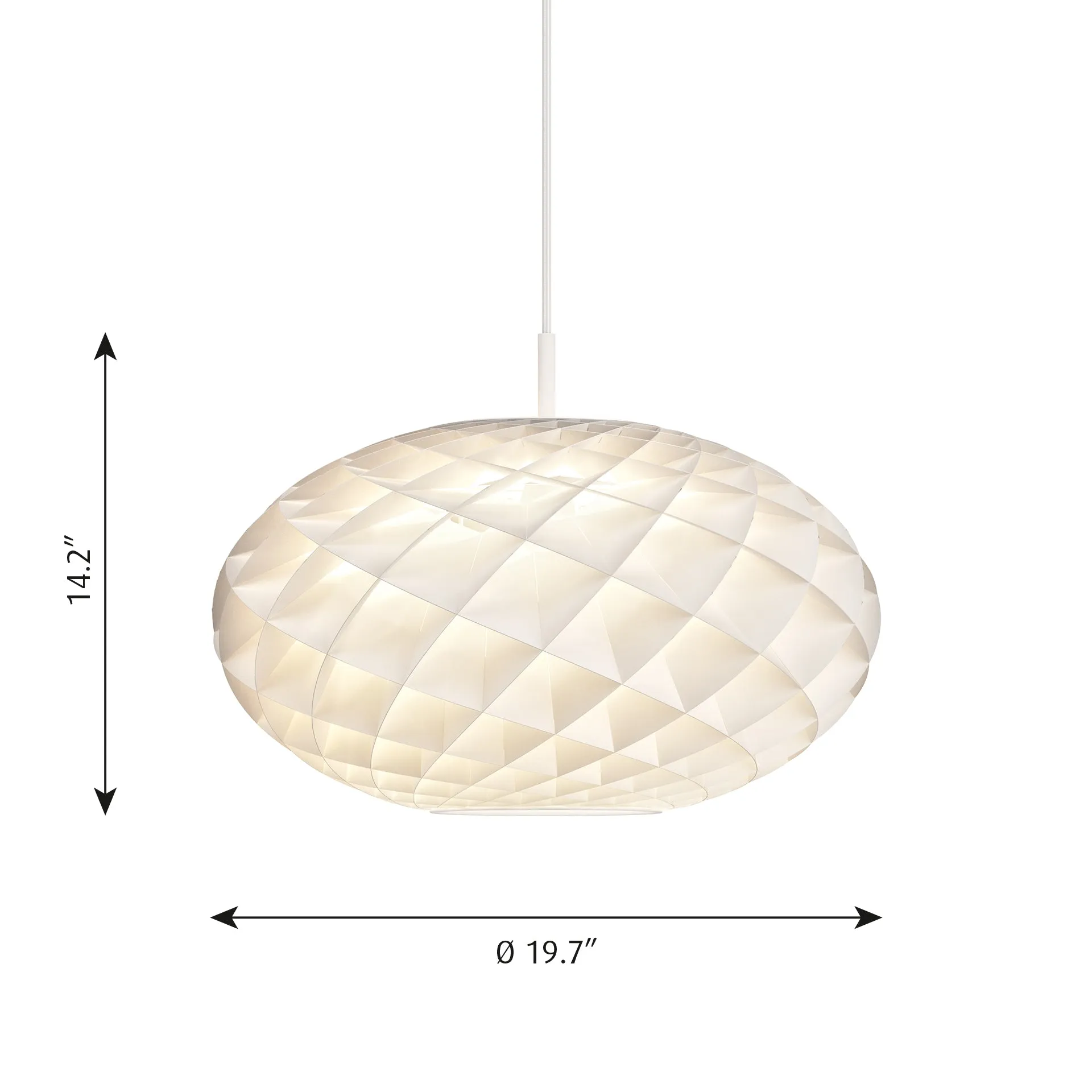 Patera 500 Oval Pendant LED by Louis Poulsen