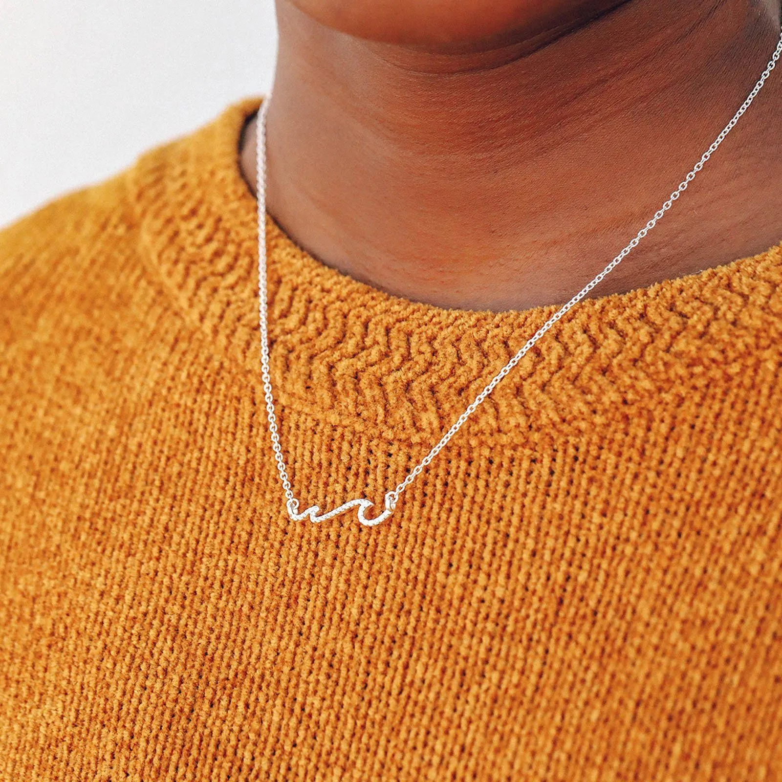 Pave Wave Necklace