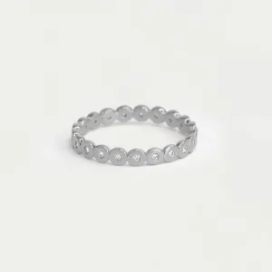 Petit Pavé Simple Stacking Ring