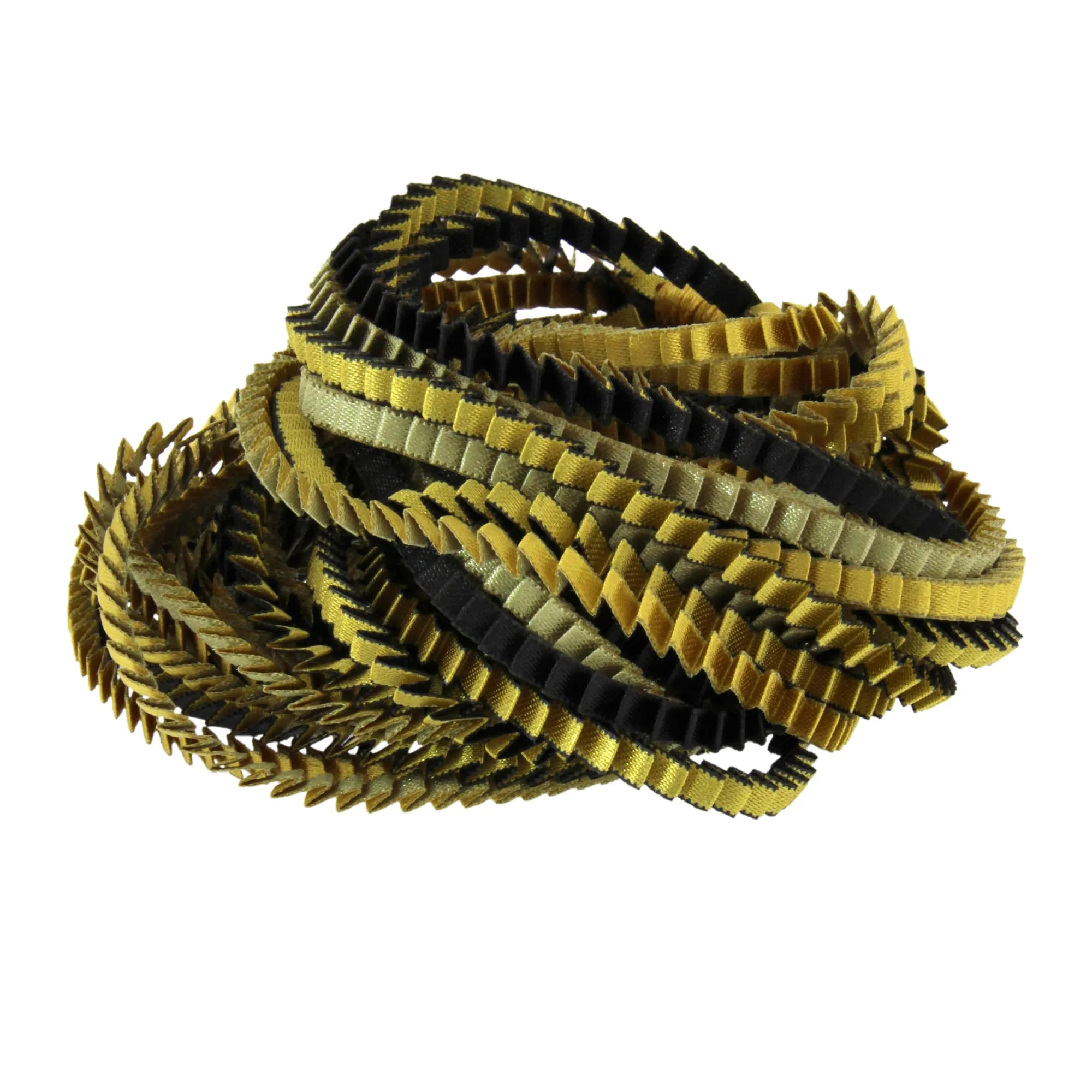 Pleated Necklace Black / Gold