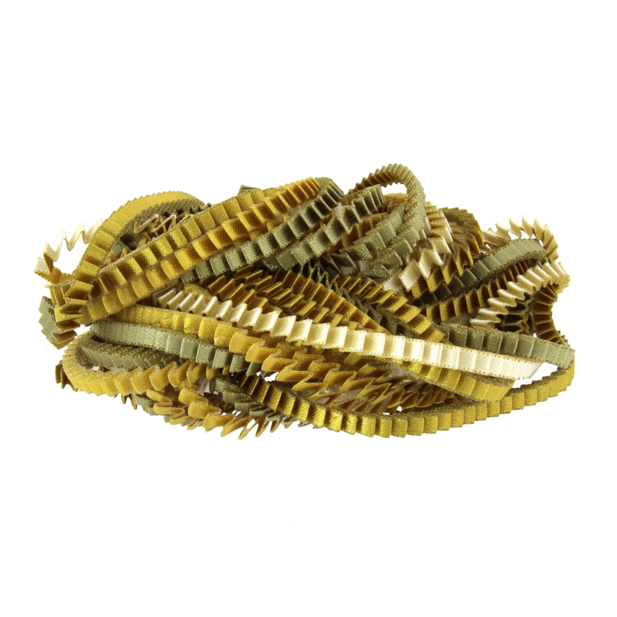 Pleated Necklace Tints of Gold