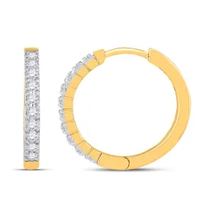 Radiant Gold and Sparkling Diamond Hoop Earrings