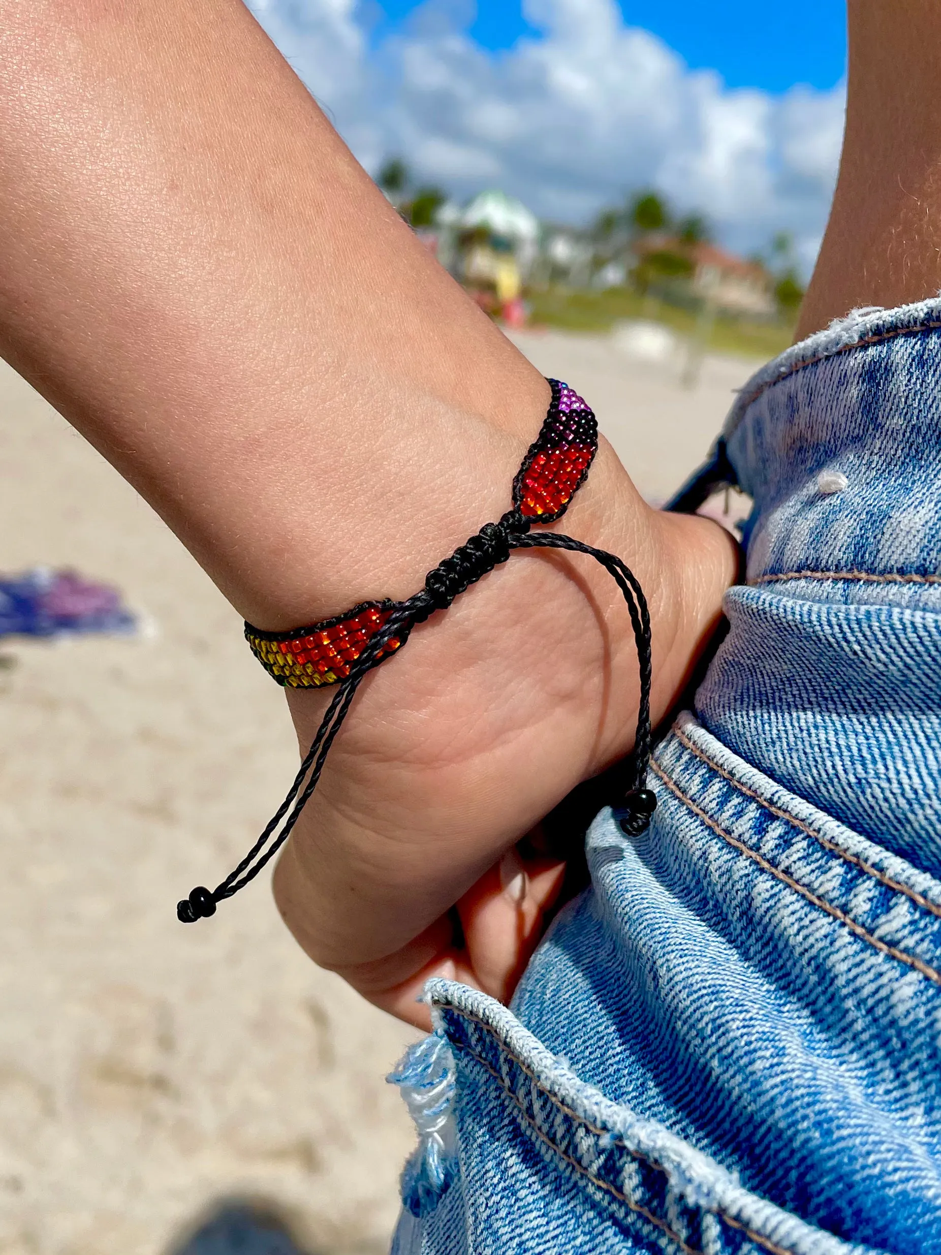 Rainbow Skinny Adjustable Bracelet