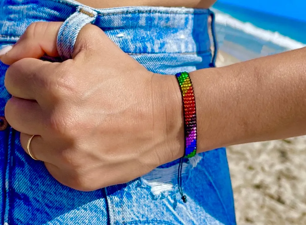 Rainbow Skinny Adjustable Bracelet