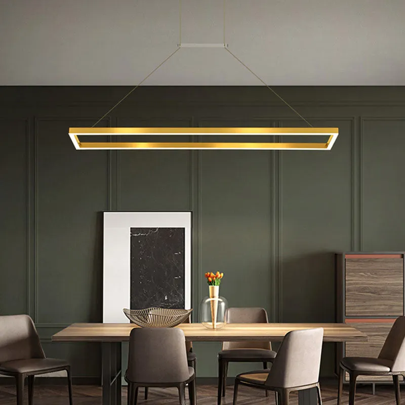 Rectangle Linear LED Chandelier