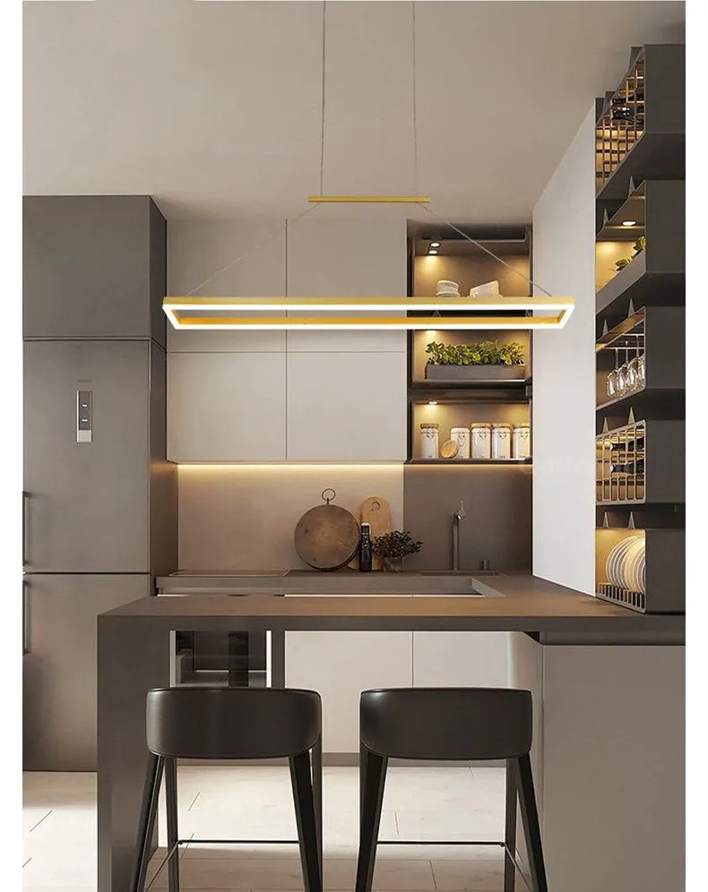 Rectangle Linear LED Chandelier