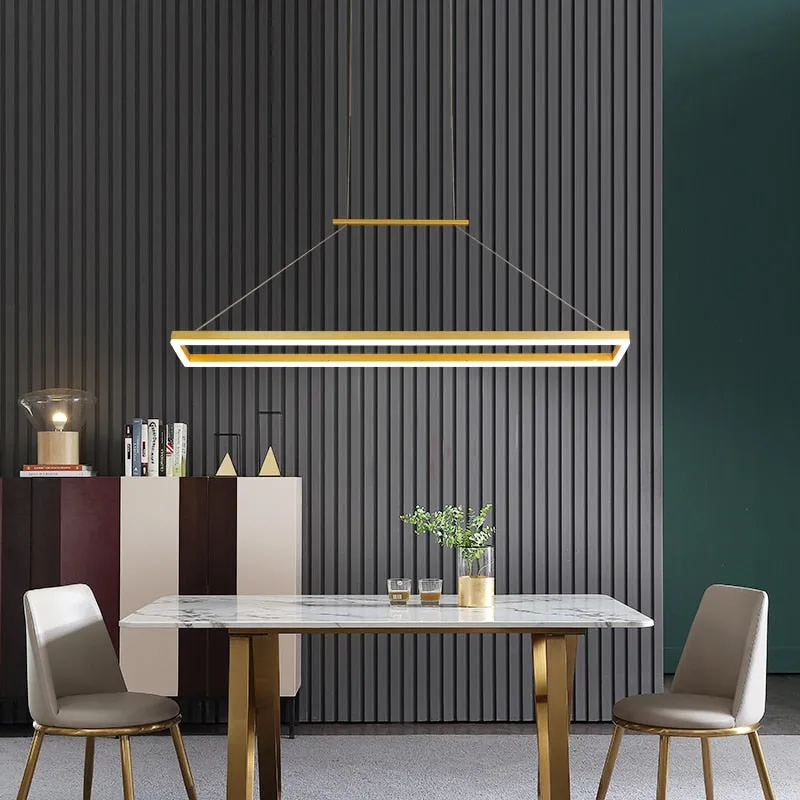 Rectangle Linear LED Chandelier