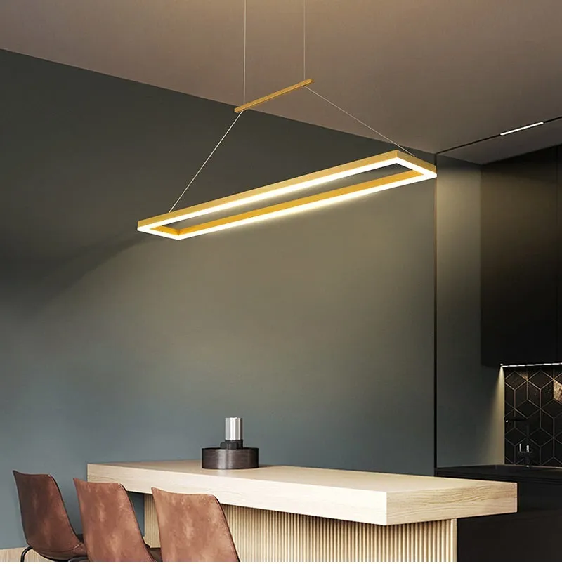 Rectangle Linear LED Chandelier