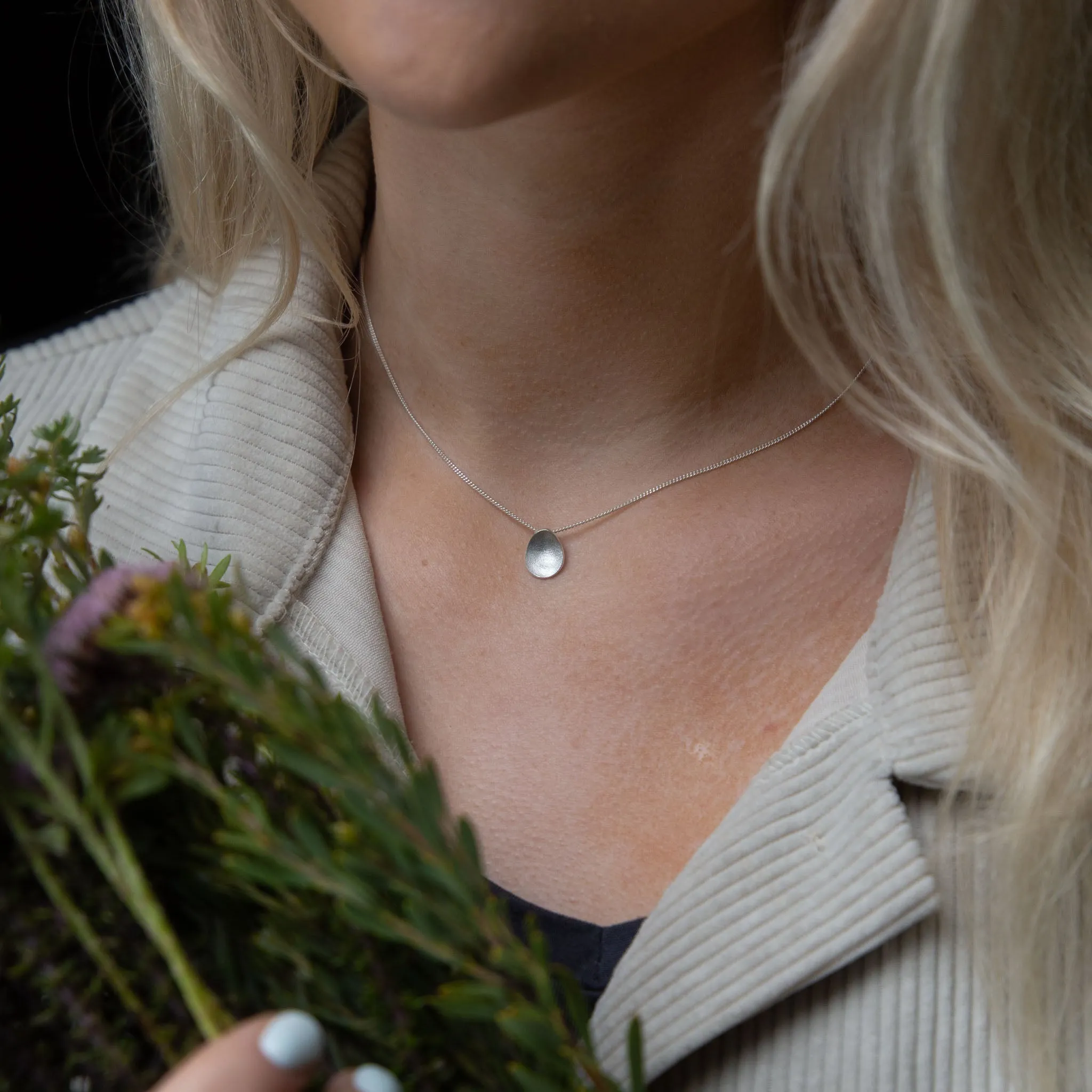 Sea Buttons Gold Pendant