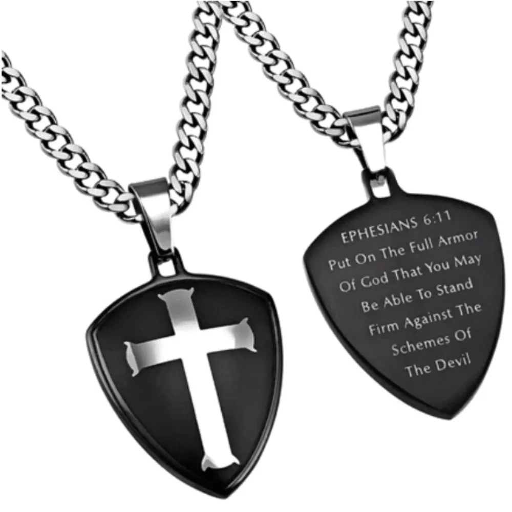 Shield Cross Men's Necklace